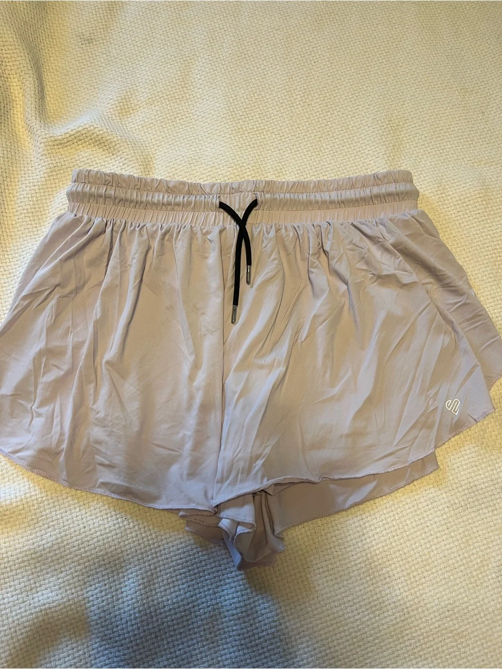 Justice Peach Pink Layered Drawstring Athletic Shorts 3pair
